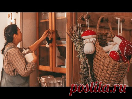 Routine I do every day | Slow life in the countryside | sewing: Christmas tree toy fly agaric
