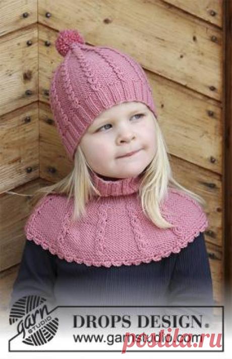 Комплект Лилль Лиза Чудный комплект спицами для ребенка, который состоит из шапки и манишки. Комплект вяжется из шерстяной пряжи на спицах 4 мм...