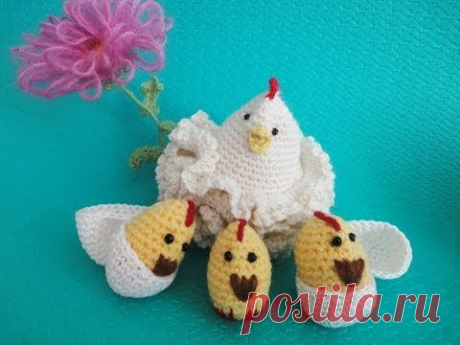 Пасхальная курочка Часть 2 Easter chicken Part 2 Crochet - YouTube