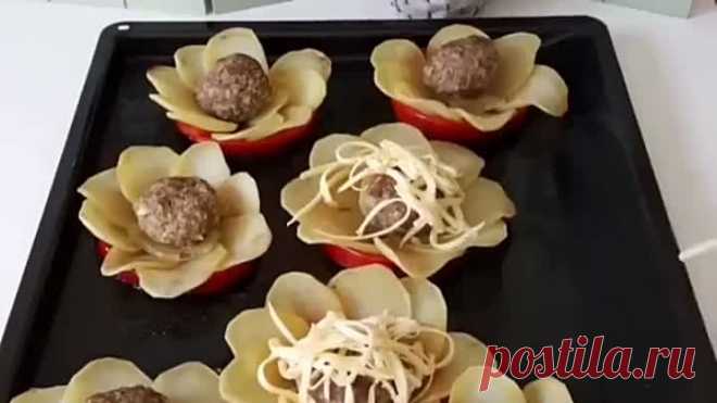 Женские Хитрости (vk.com/womantrlck) красивый картофель с фаршем