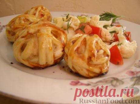 "Клубочки ниток" с куриным фаршем