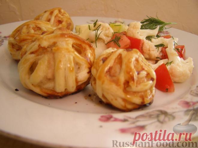 "Клубочки ниток" с куриным фаршем