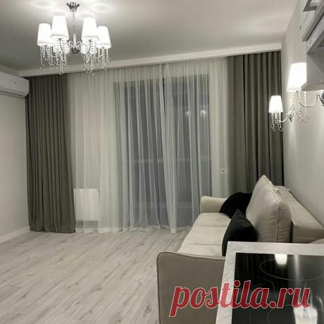 Кухня-студия + 2 спальни.