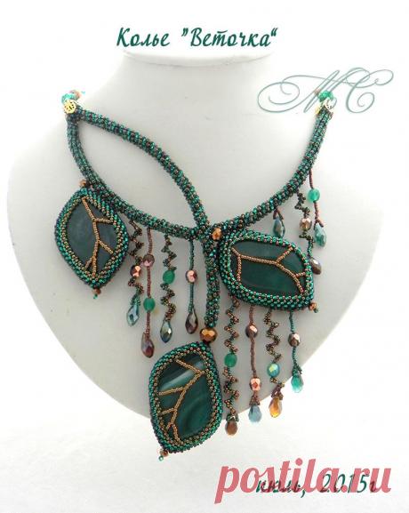 Колье &quot;Веточка&quot; | biser.info - всё о бисере и бисерном творчестве