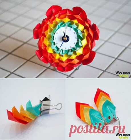 Часы своими руками в стиле оригами: пошаговый мастер-класс с фото