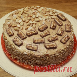 Домашний торт "Сникерс" - кулинарный рецепт