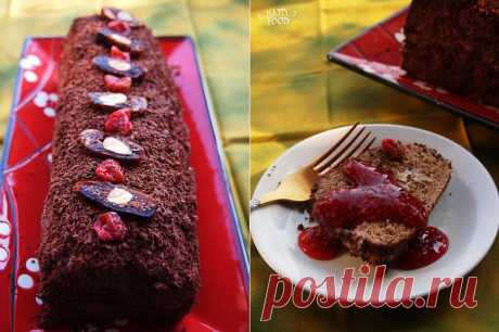 HAPPYFOOD - Шоколадно-банановый рулет.