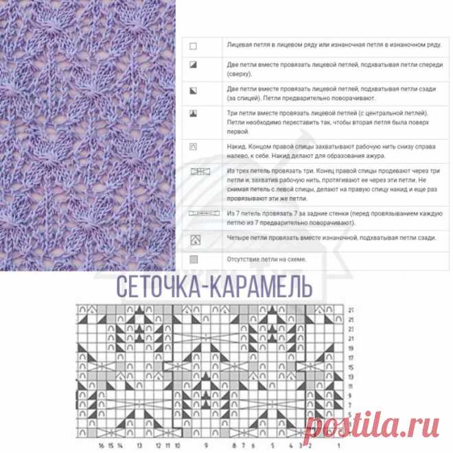 Узор спицами 