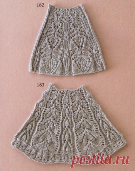 УЗОРЫ С РАСШИРЕНИЕМ ВЯЗАНЫЕ ПО КРУГУ(спицы).