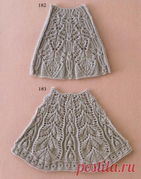 УЗОРЫ С РАСШИРЕНИЕМ ВЯЗАНЫЕ ПО КРУГУ(спицы).