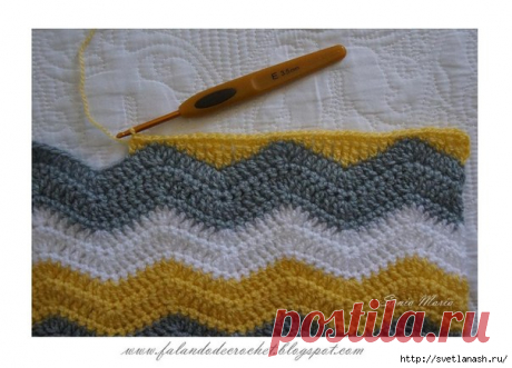 Как вывязать ровный край при вязании узором Зигзаг.