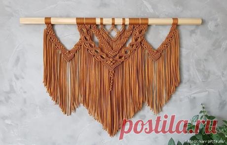 Декоративное панно «Бохо» в технике макраме