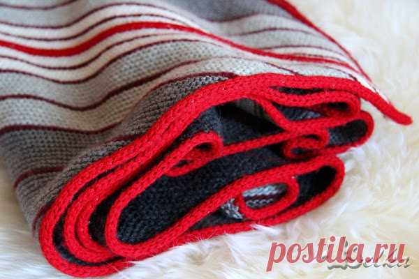 Способ i-cord для обвязки края и соединения деталей / Вязание спицами