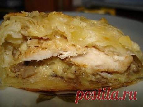 Конвертики из слоеного теста с курицей : Выпечка несладкая