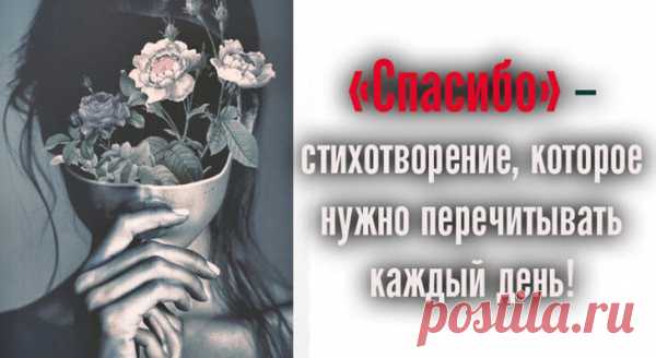 «Спасибо» — стихотворение, которое нужно перечитывать каждый день! - Все обо Всем