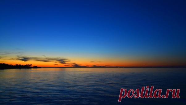 Обои Море, закат, горизонт картинки на рабочий стол, фото