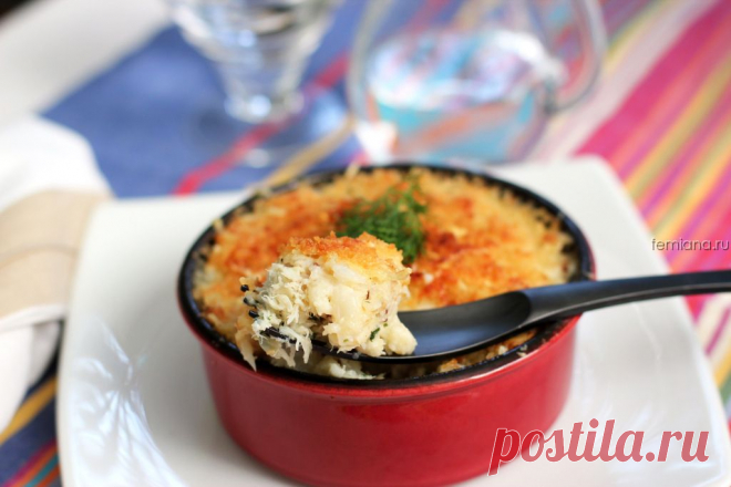 Рыбная запеканка с цветной капустой и сыром | FEMIANA