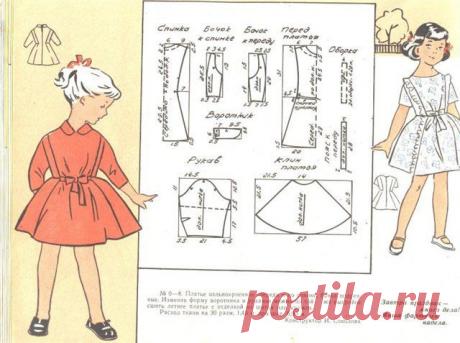 Шитье. Модели для детей из журнала СССР (выкройки).