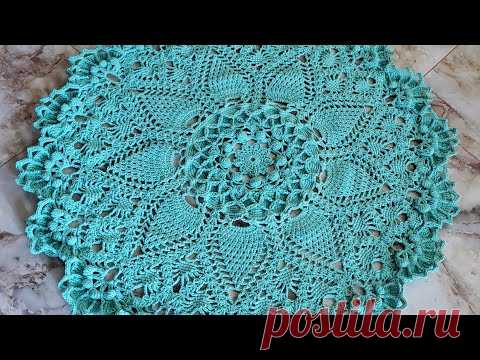 Tapete redondo a crochet (RUSO)en español PRIMER VIDEO