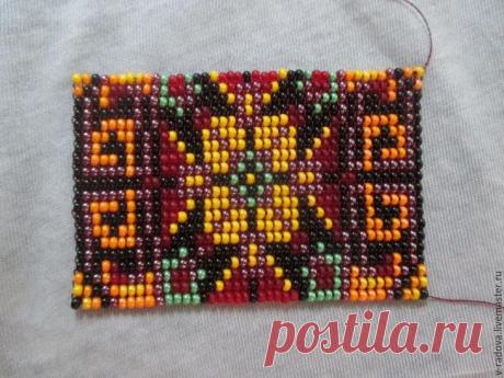 Бисерное ткачество: создаем красочный гердан