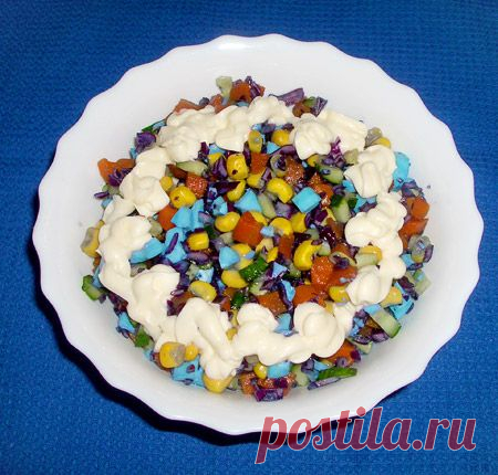 Вкусняшки: Салат "Кубик Рубика"