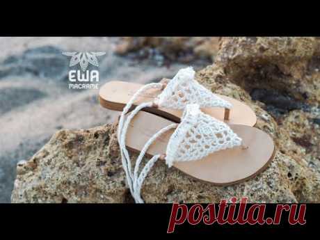 (2) How to make macrame sandals. Macramé boho sandals tutorial. DIY intermediate project. - YouTube