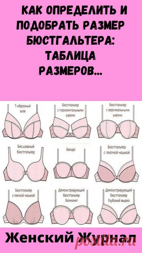 Как определить и подобрать размер бюстгальтера: таблица размеров