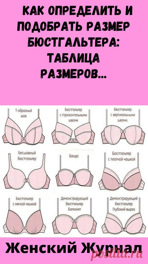 Как определить и подобрать размер бюстгальтера: таблица размеров