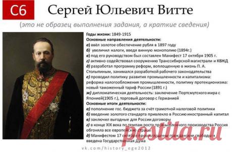 Информация для написания С6 по Сергею Ю / История цивилизаций!