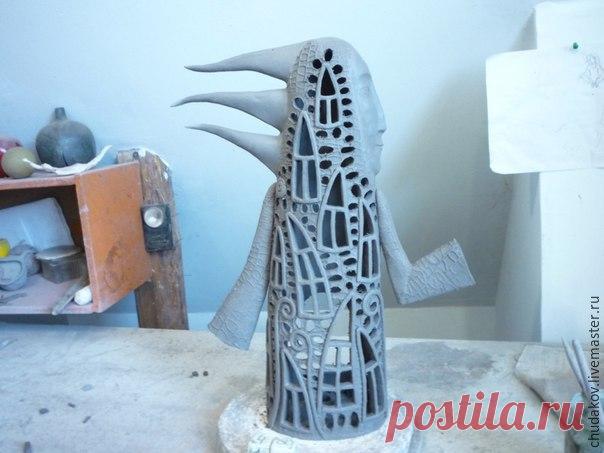 Мастер-класс: делаем керамический светильник «Человеко-дом».