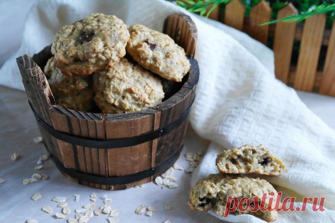 Овсяное печенье с бананом и шоколадом - Интересные рецепты