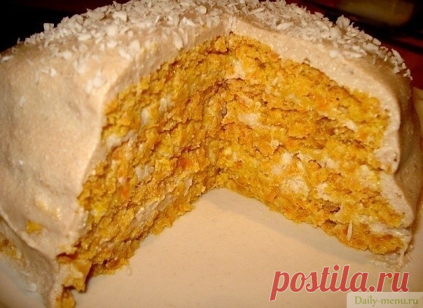 Фитнес-тортик с морковью и курагой 