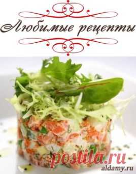 Салат Оливье с семгой и свежим огурцом &raquo; Любимые рецепты