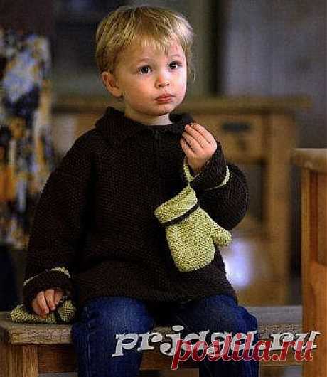Пуловер для мальчика спицами