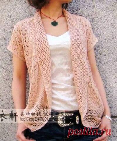 Жилет: спицы+крючок