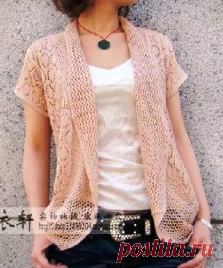 Жилет: спицы+крючок