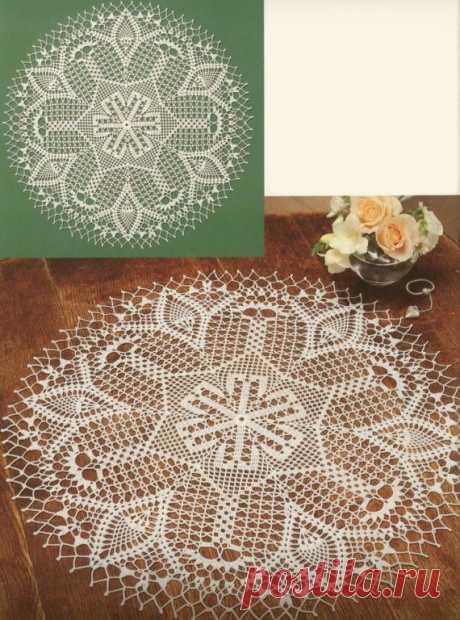 Ажурная салфетка крючком Новый, 8й сезон экспресс конкурса &quot;Вязаный карантин&quot;! - условия участия ЗДЕСЬ