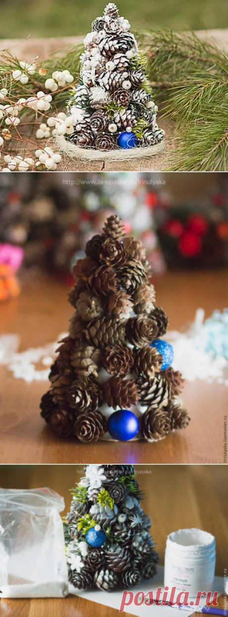 Делаем новогоднюю елочку из шишек - Ярмарка Мастеров - ручная работа, handmade