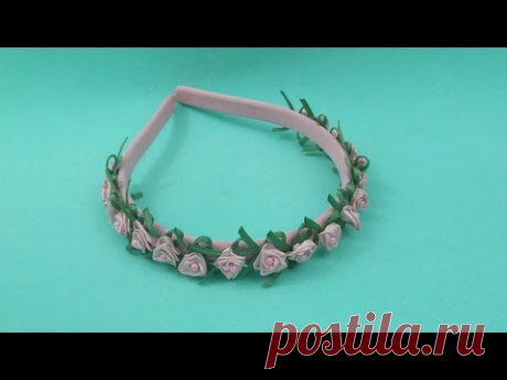 Faça você mesma: flor de fita de cetim ( uma forma mais fácil) + tiara de flores