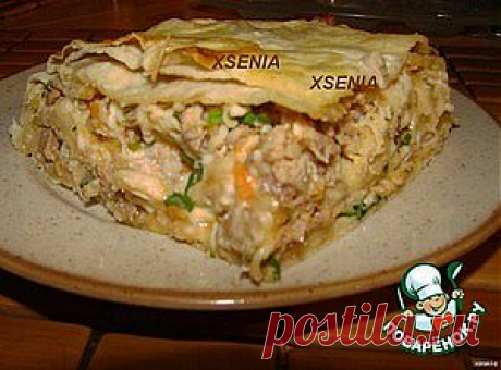 Мясной пирог из лаваша