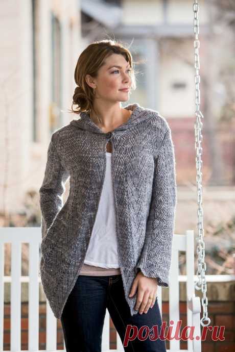 Вязание кардигана Ocracoke, Interweave Knits