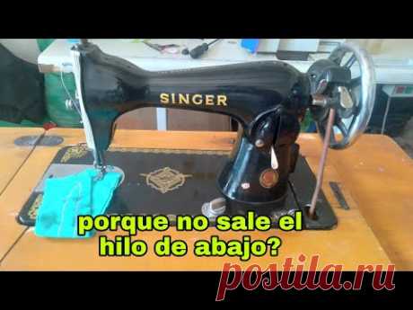 porque la maquina de coser negrita no agarra el hilo de abajo.(ajuste del cangrejo).