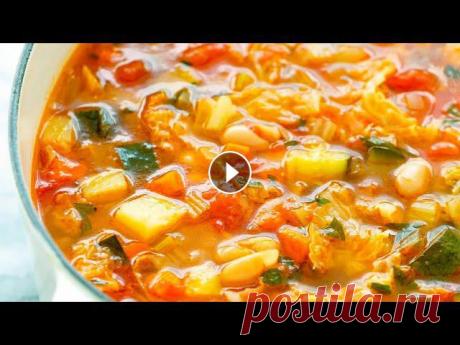Постный ОВОЩНОЙ СУП за 30 минут - Итальянский суп МИНЕСТРОНЕ #shorts Вкусный, легкий, диетический суп без мяса - Минестроне. Самый лучший постный овощной суп всего за 30 минут. Этот итальянский суп нравится абсолютно вс...