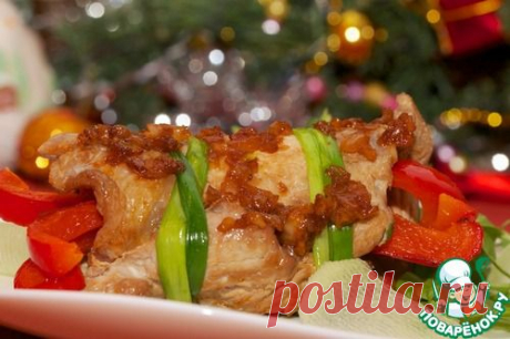 Мясные рулетики с перцем.