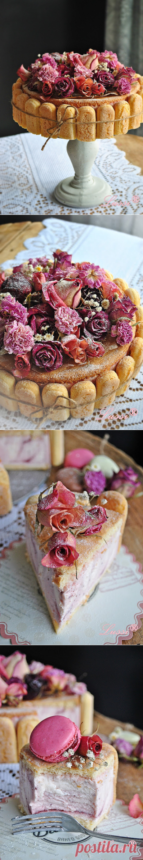 Lussi`s World of Artcraft: Торта "Шарлота" с ягоди и Честит Рожден Ден на мен / Strawberry Charlotte Cake and Happy Birthday to me!