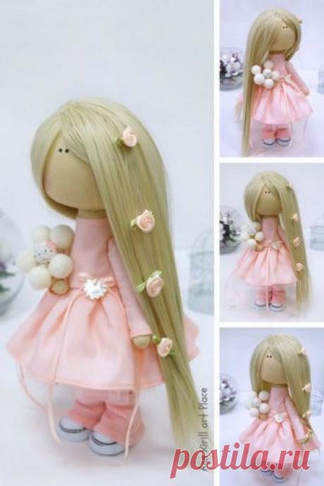 Handmade Rag Doll Fabric Soft Doll Textile Cloth Doll