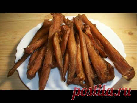 Простой рецепт мясных чипсов из курицы (по мотивам биф джерки)