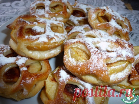 Булочки дрожжевые с яблоками и маком Кулинарный рецепт