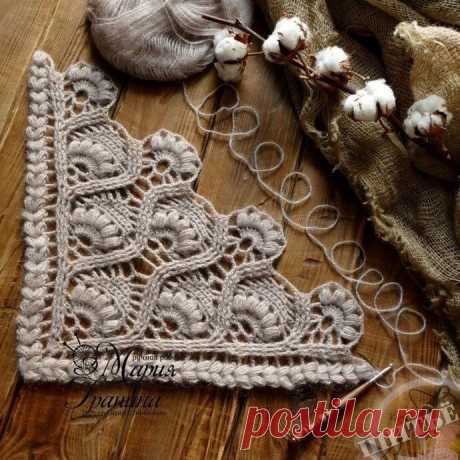 Ажурная шаль крючком. Схема. / knittingideas.ru