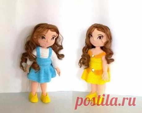 Doll amigurumi: Belle animator doll amigurumi pattern 2018